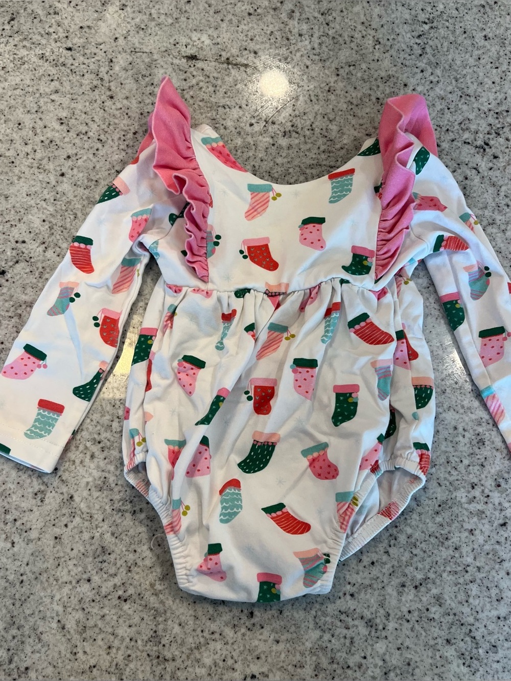 Baby girl Christmas romper outfit Ollie Jay